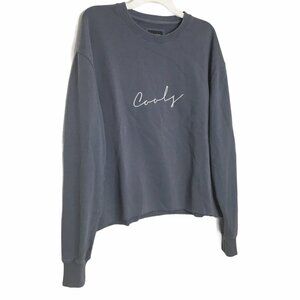 Barney Cools Hand Cropped Oversized Sweatshirt Large
